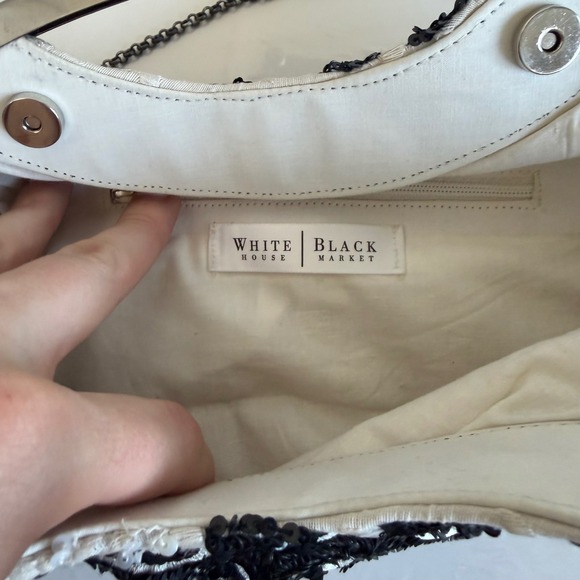 Y2K White House Black Market Floral Sequined Clutch - Picture 3 of 5